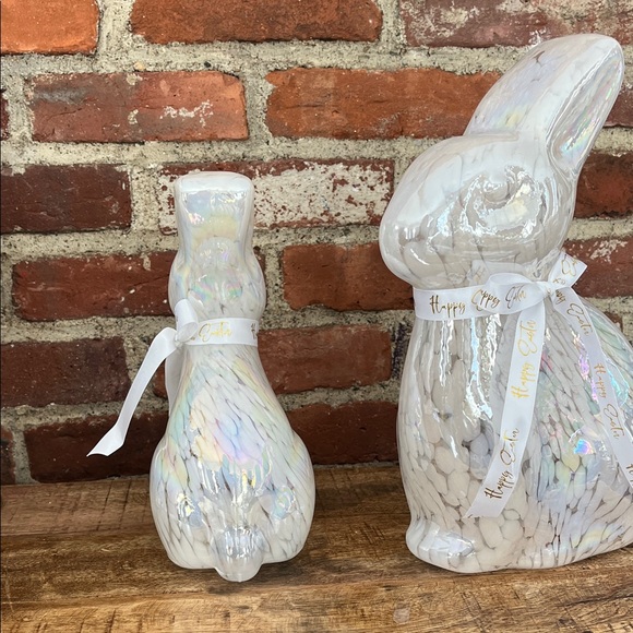 Iridescent Ceramic Bunny Figurines - Picture 3 of 15